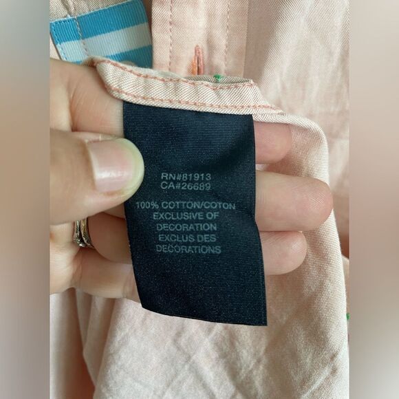 Robert Graham Peach Casual Button Short Sleeve Down Shirt Sz XL - Picture 6 of 7